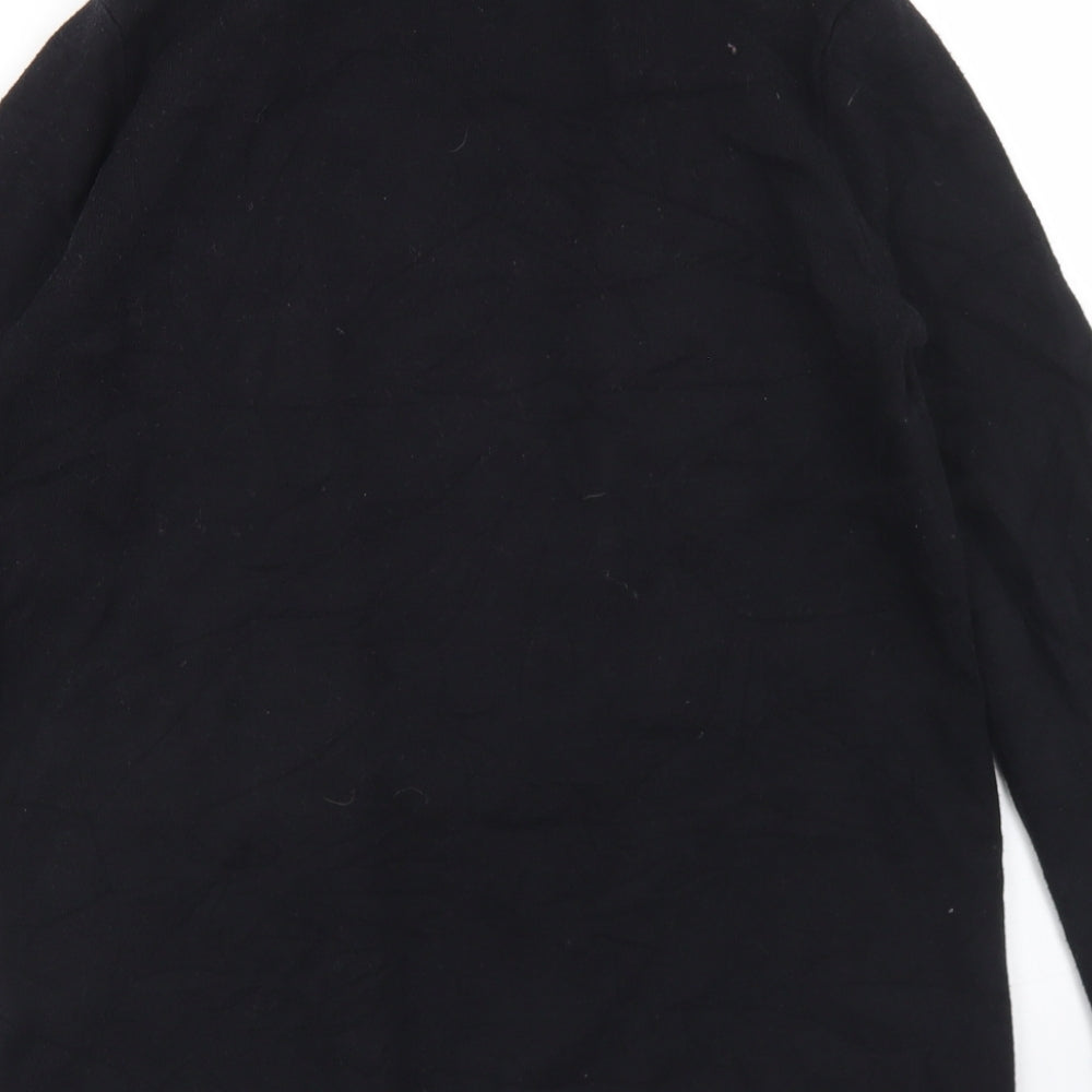 Primark Womens Black Collared  Cotton Cardigan Jumper Size 2XS