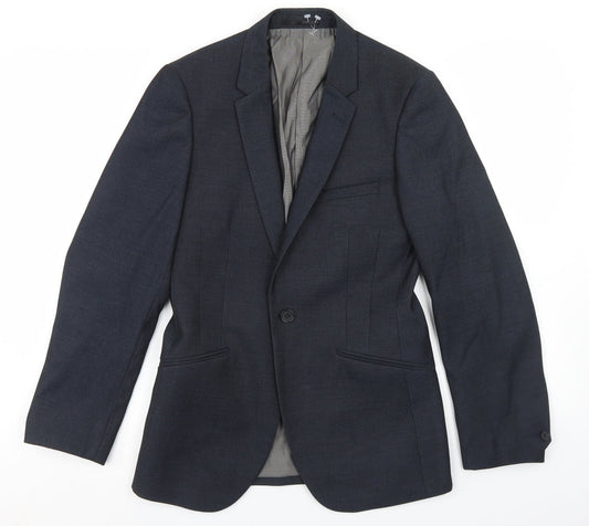 Mens UK Size 34 OneSix5ive Regular Blue Suit Jacket