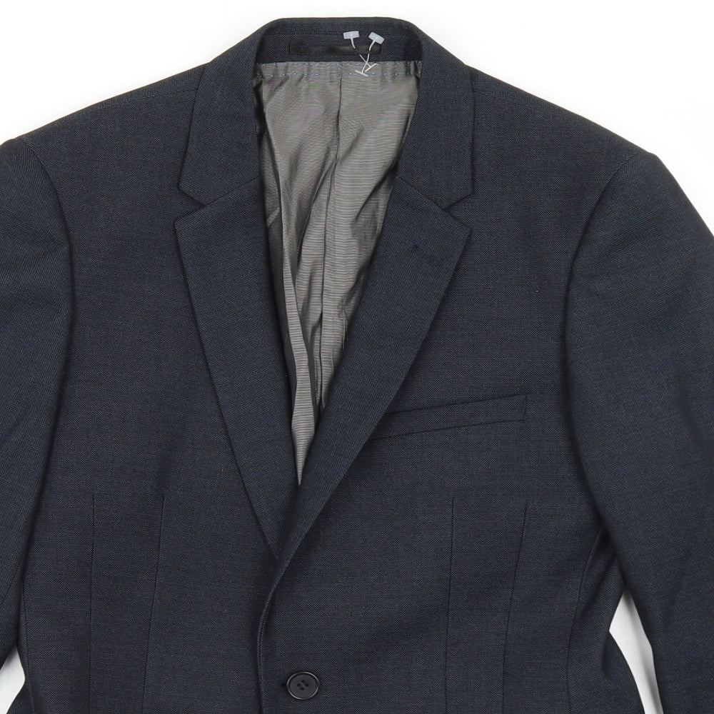 Mens UK Size 34 OneSix5ive Regular Blue Suit Jacket