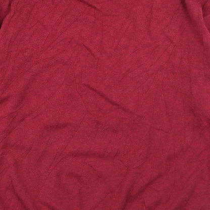 TU Mens Red Crew Neck  Cotton Pullover Jumper Size XL