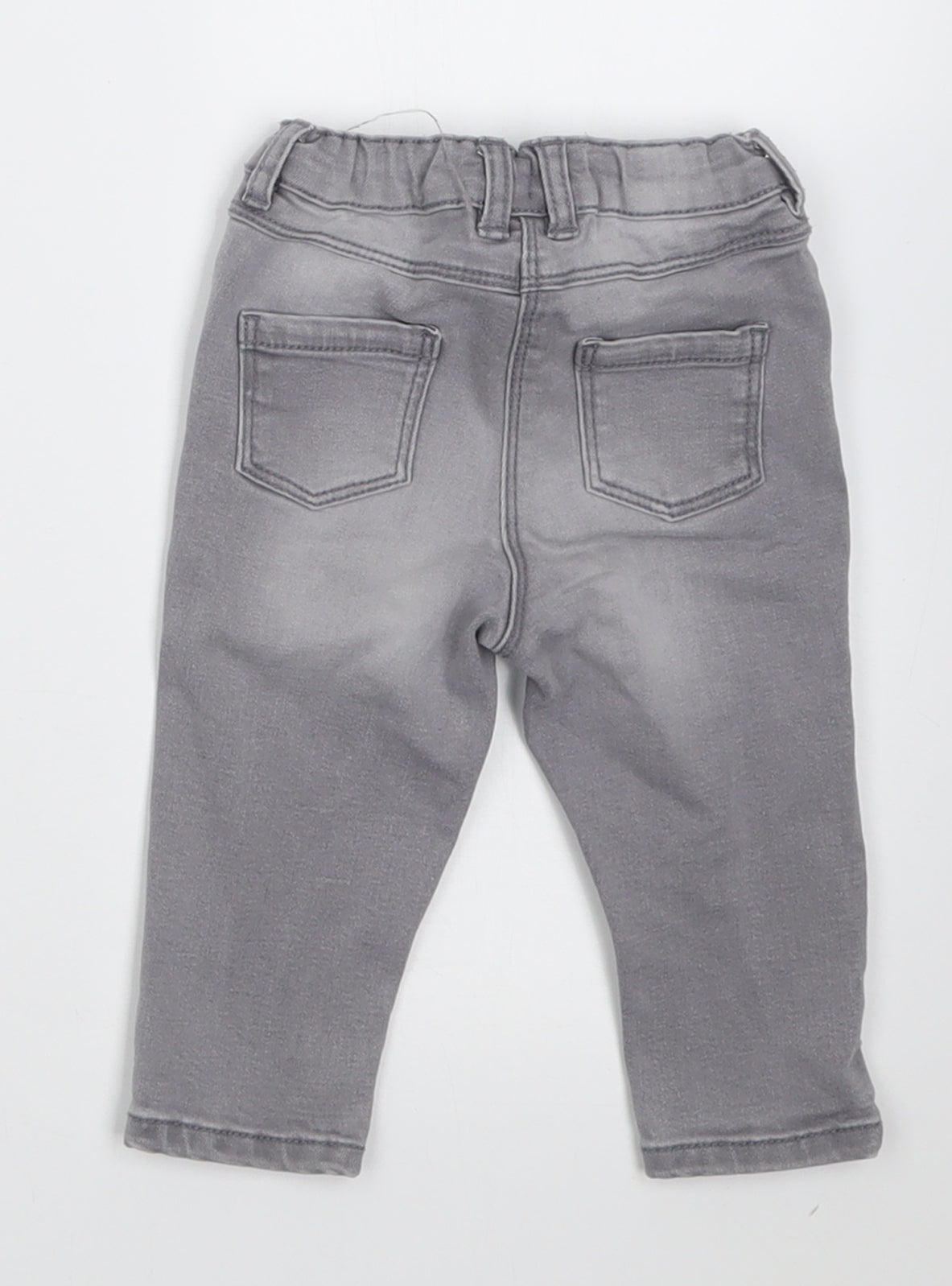 NEXT Girls Grey  Cotton Capri Jeans Size 6-9 Months  Button