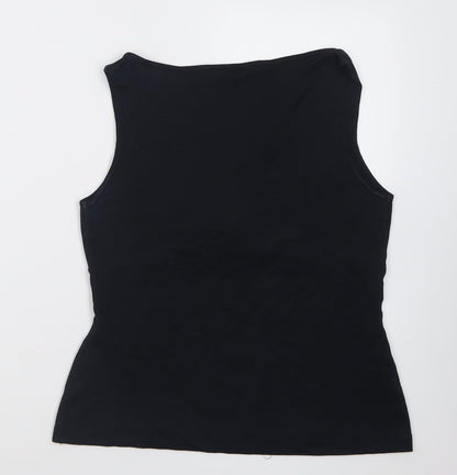 Womens UK Size 14 Oasis Black Basic Tank