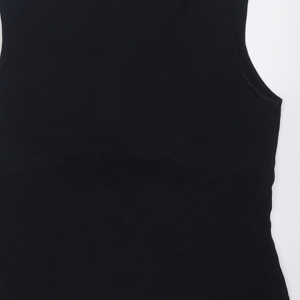 Womens UK Size 14 Oasis Black Basic Tank