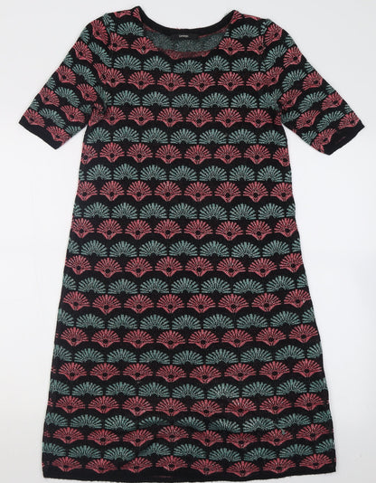 George Womens Pink Geometric Viscose A-Line  Size 12  Crew Neck Pullover