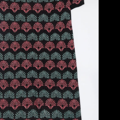 George Womens Pink Geometric Viscose A-Line  Size 12  Crew Neck Pullover