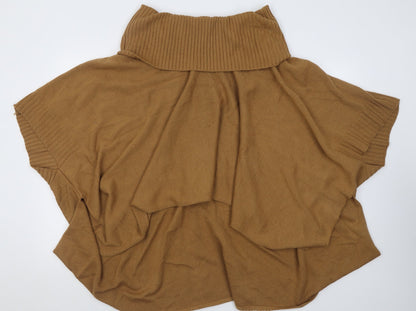 Womens UK Size One Size h7m Brown Cape Jumper