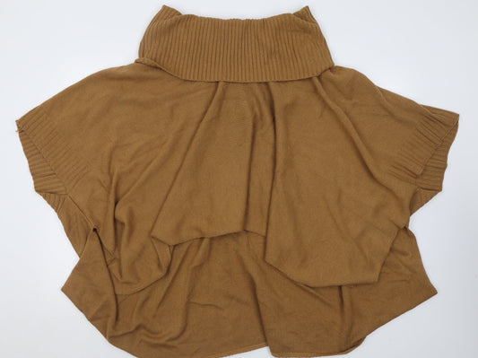 Womens UK Size One Size h7m Brown Cape Jumper