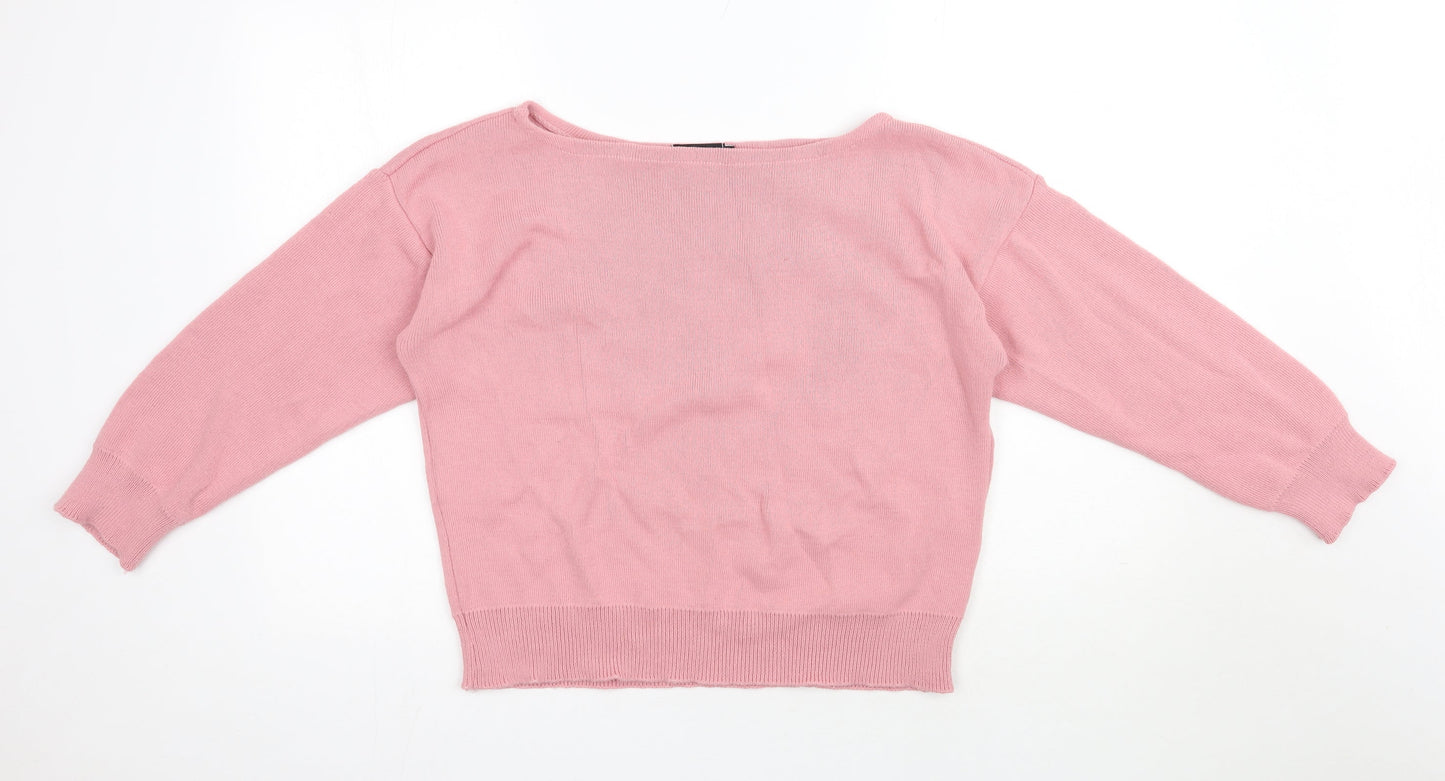 Womens UK Size S PRETTYLITTLETHING Pink Pullover Jumper