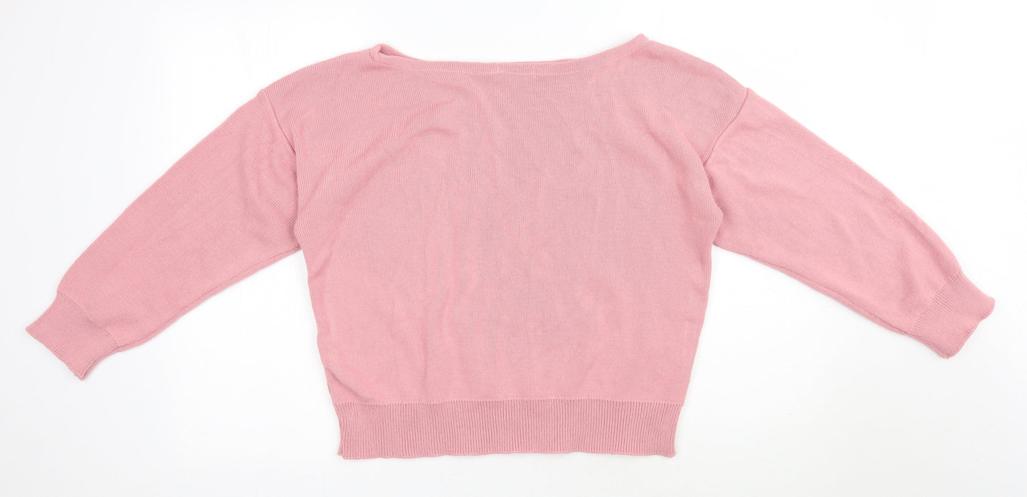 Womens UK Size S PRETTYLITTLETHING Pink Pullover Jumper