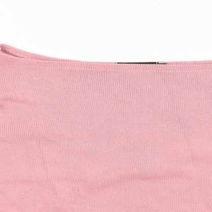 Womens UK Size S PRETTYLITTLETHING Pink Pullover Jumper