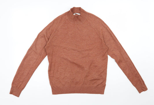 Primark Womens Orange High Neck  Polyester Pullover Jumper Size 10