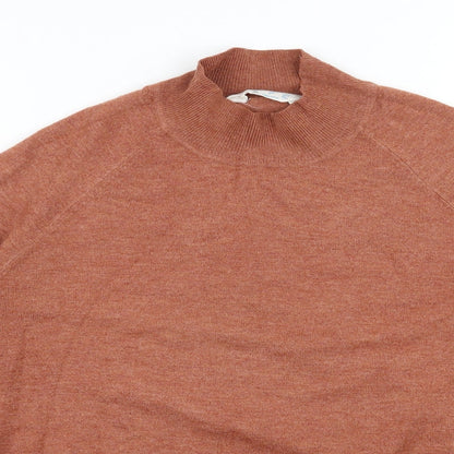 Primark Womens Orange High Neck  Polyester Pullover Jumper Size 10