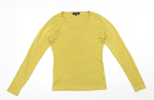 Womens UK Size 8 Papaya Yellow Pullover Jumper
