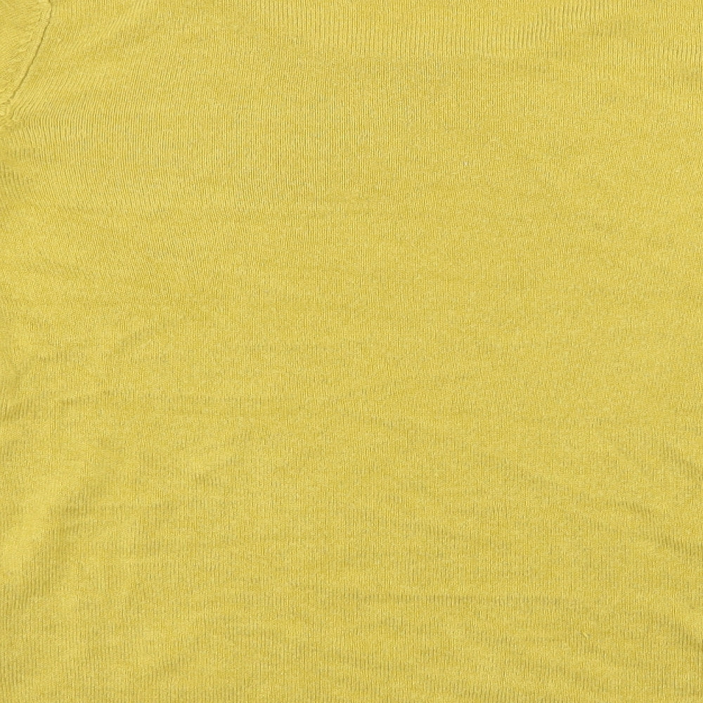 Womens UK Size 8 Papaya Yellow Pullover Jumper