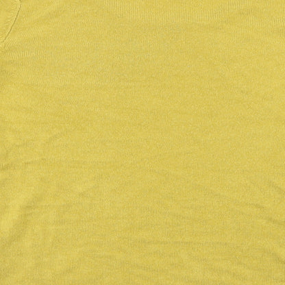 Womens UK Size 8 Papaya Yellow Pullover Jumper