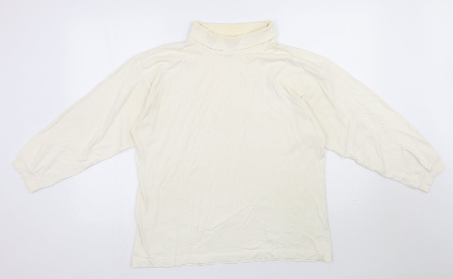 Womens UK Size M Para Ivory Basic T-Shirt