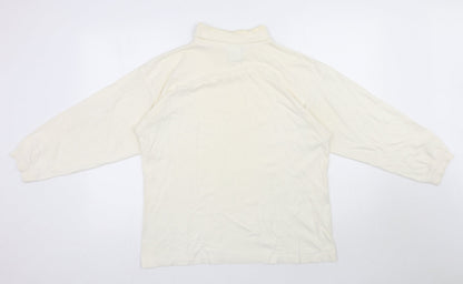 Womens UK Size M Para Ivory Basic T-Shirt