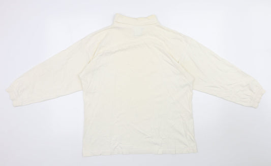 Womens UK Size M Para Ivory Basic T-Shirt