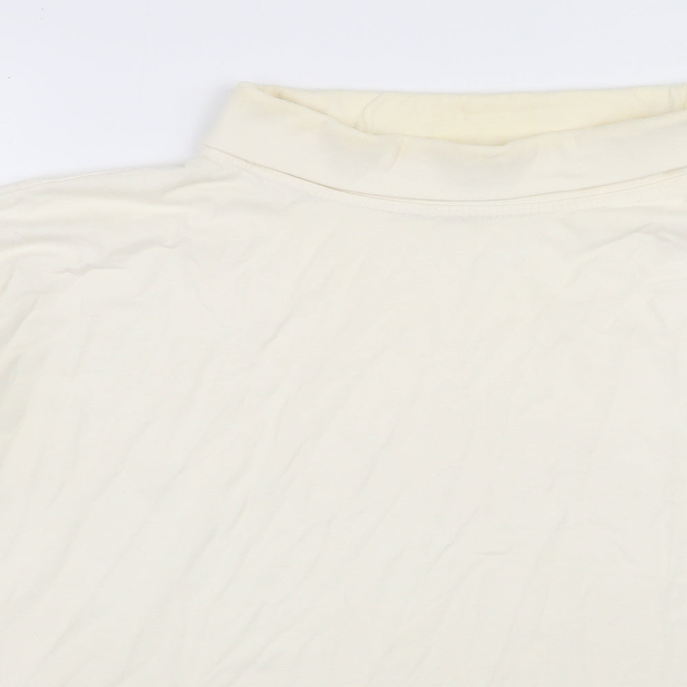 Womens UK Size M Para Ivory Basic T-Shirt