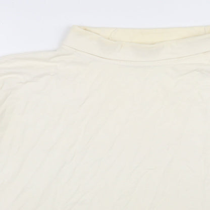 Womens UK Size M Para Ivory Basic T-Shirt