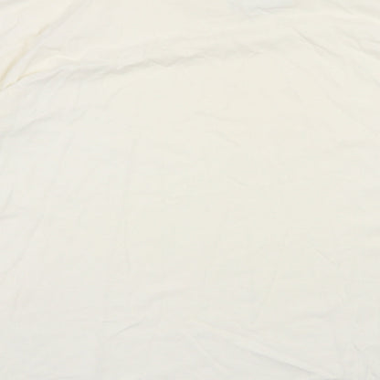 Womens UK Size M Para Ivory Basic T-Shirt