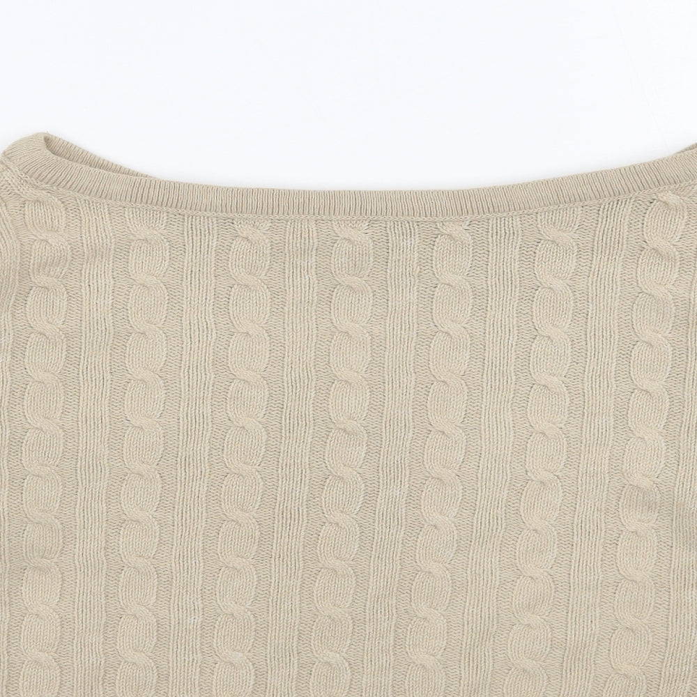 Womens UK Size S Rebellious Beige Pullover Jumper