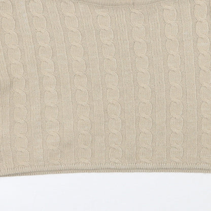 Womens UK Size S Rebellious Beige Pullover Jumper