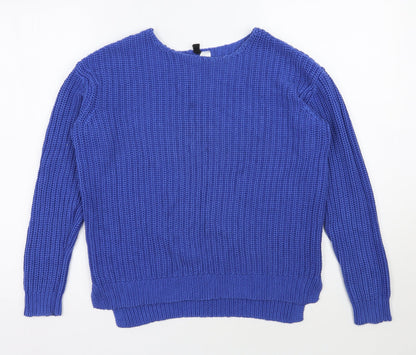 Womens UK Size 6 H&M Blue Pullover Jumper