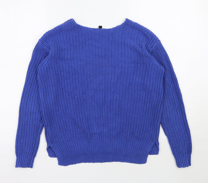 Womens UK Size 6 H&M Blue Pullover Jumper