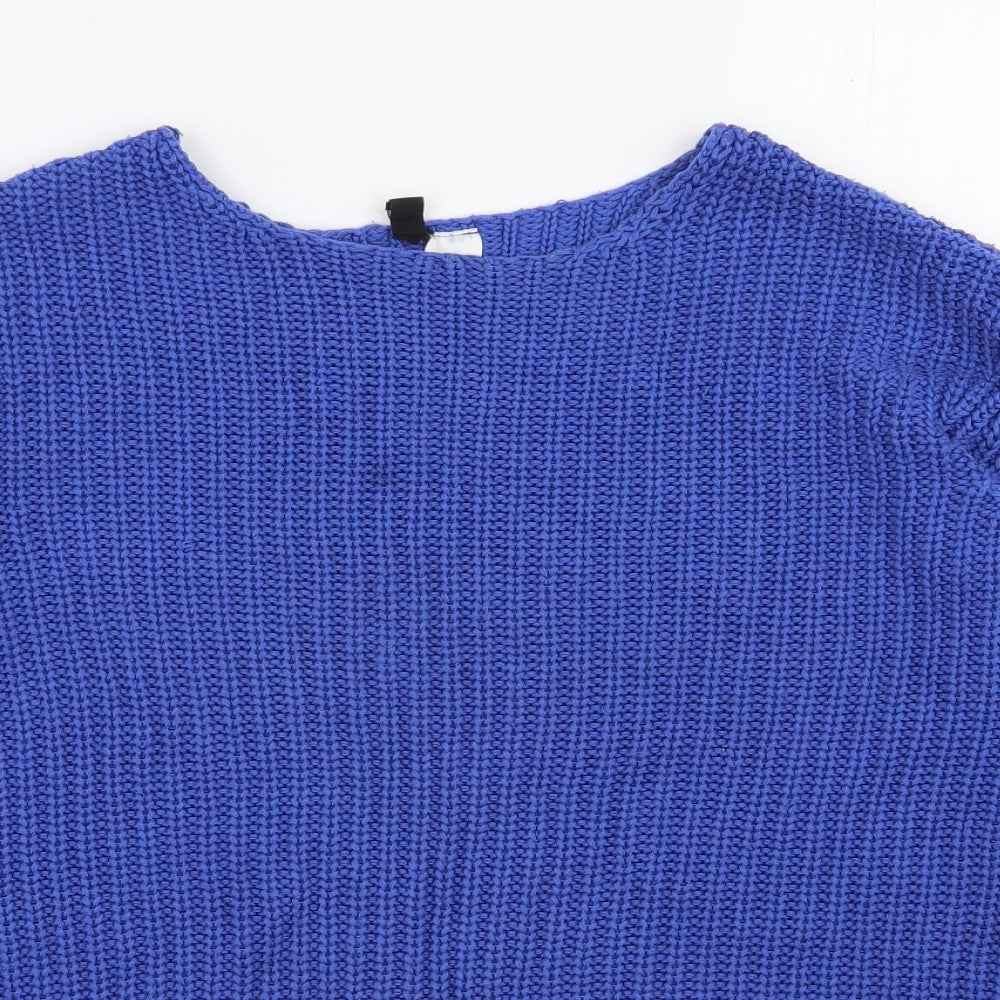 Womens UK Size 6 H&M Blue Pullover Jumper