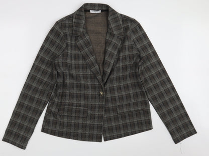 Pieces Womens Grey Check  Jacket  Size M  Button
