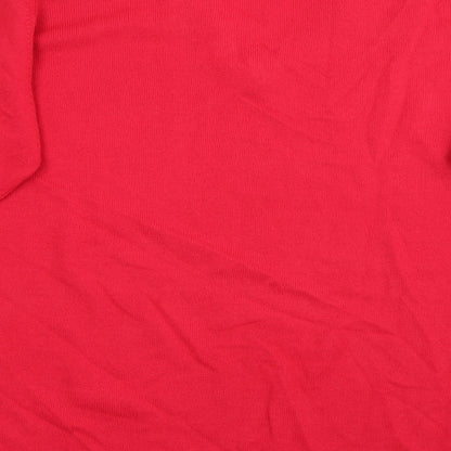 Classics Womens Red V-Neck  Acrylic Pullover Jumper Size 20