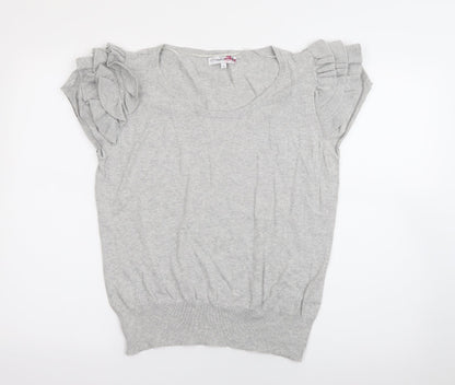 Womens UK Size 16 Internacionale Grey Pullover Jumper