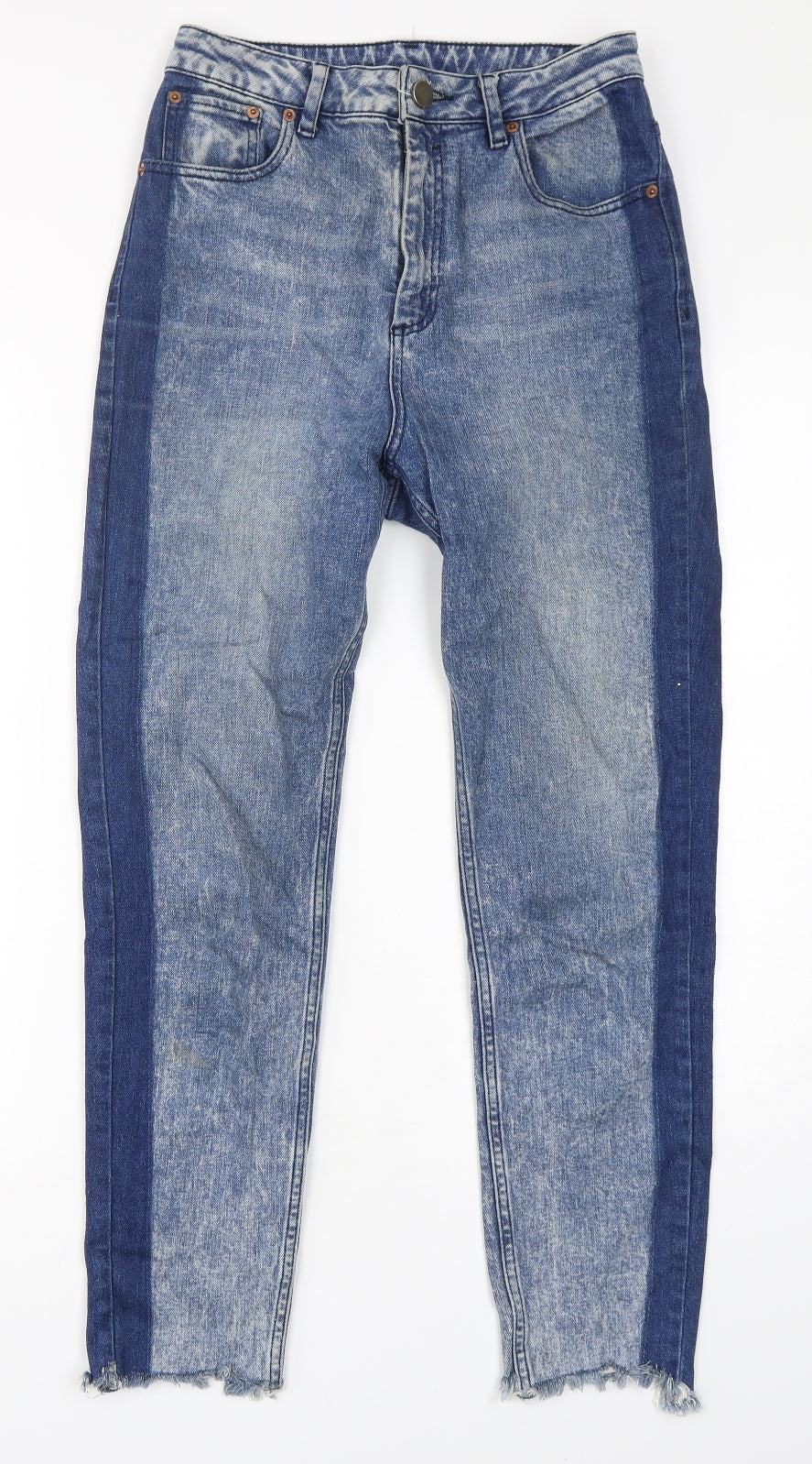 ASOS Womens Blue  Cotton Skinny Jeans Size 28 in L28 in Regular Button