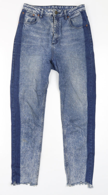 ASOS Womens Blue  Cotton Skinny Jeans Size 28 in L28 in Regular Button