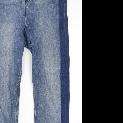 ASOS Womens Blue  Cotton Skinny Jeans Size 28 in L28 in Regular Button