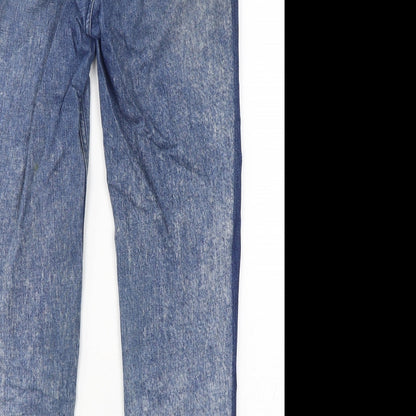 ASOS Womens Blue  Cotton Skinny Jeans Size 28 in L28 in Regular Button