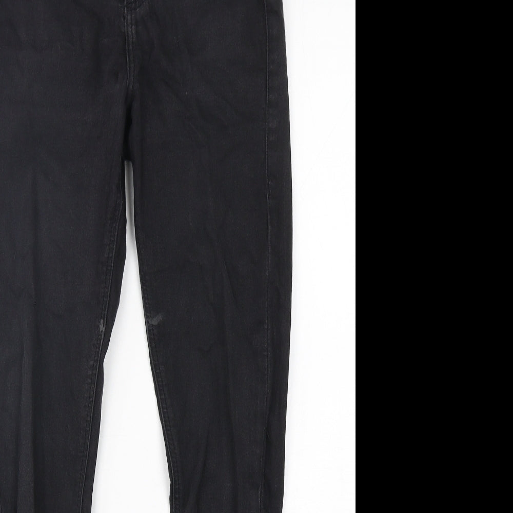 Topshop Womens Black  Cotton Skinny Jeans Size 28 in L29 in Regular