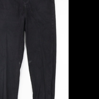 Topshop Womens Black  Cotton Skinny Jeans Size 28 in L29 in Regular