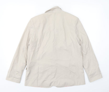 River Island  Womens Beige  Polyester Jacket Suit Jacket Size 10