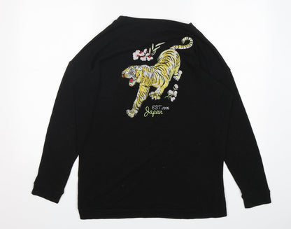 Back view of Gypsy Heart women’s black polyester pullover sweatshirt, size M, pullover