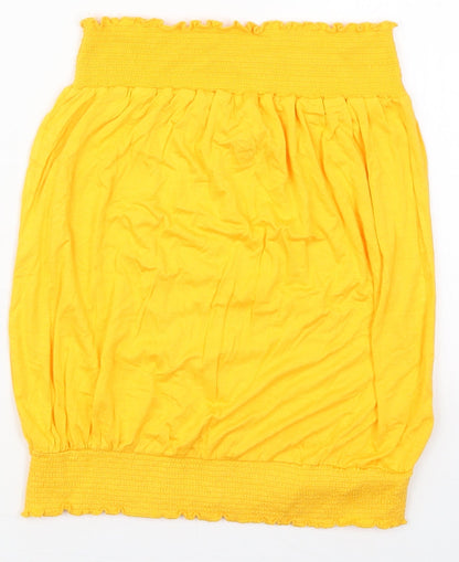 Womens UK Size 12 Studio Yellow Basic Tank