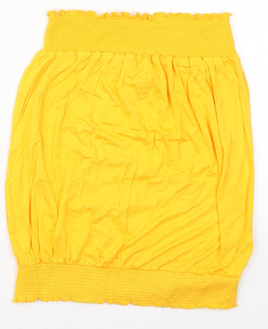 Womens UK Size 12 Studio Yellow Basic Tank