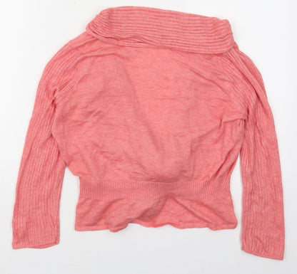 Womens UK Size S Wallis Pink Cardigan Jumper