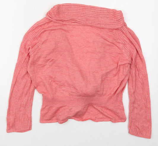 Womens UK Size S Wallis Pink Cardigan Jumper