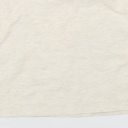 F&F Girls Beige  Cotton Basic T-Shirt Size 5-6 Years Crew Neck  - Heart