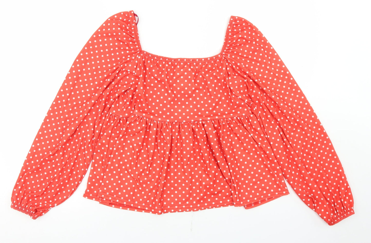Womens UK Size 18 In the Style Red Cropped Blouse