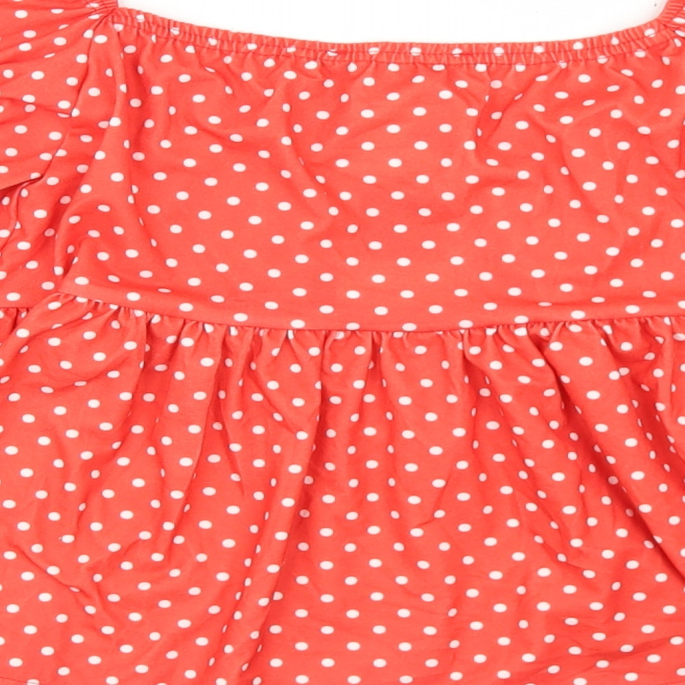 Womens UK Size 18 In the Style Red Cropped Blouse