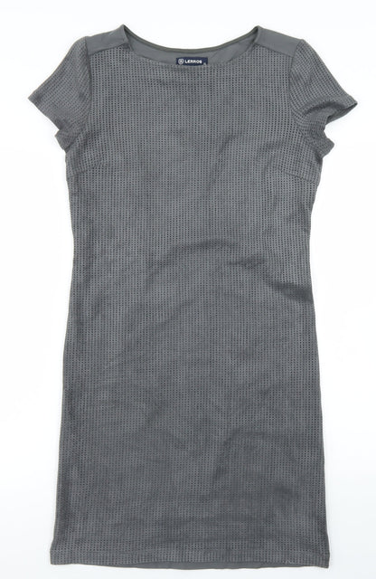 LERROS Womens Grey  Viscose Bodycon  Size 10  Crew Neck