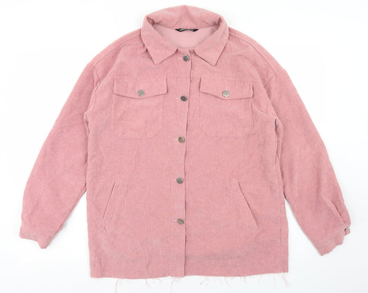 SheIn Womens Pink   Jacket  Size XS  Button - Distressed